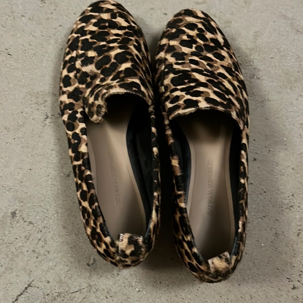 Banana Republic Leopard Print Loafers 6 1/2. Some wear on front (see picture).